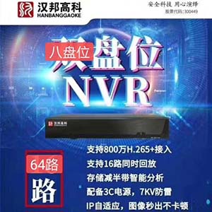 汉邦高科64路网络硬盘录像机HB-NVR9964TH-A